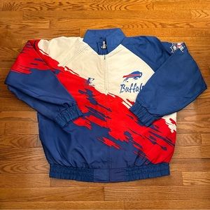 Vintage Buffalo Bills Logo Athletic NFL pro line splash windbreaker size large